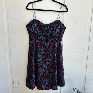 Molly Bracken Whimsigoth Black Velvet Cocktail Party Formal Short Mini Dress / M